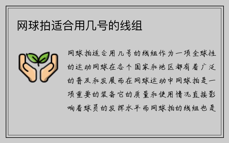 网球拍适合用几号的线组