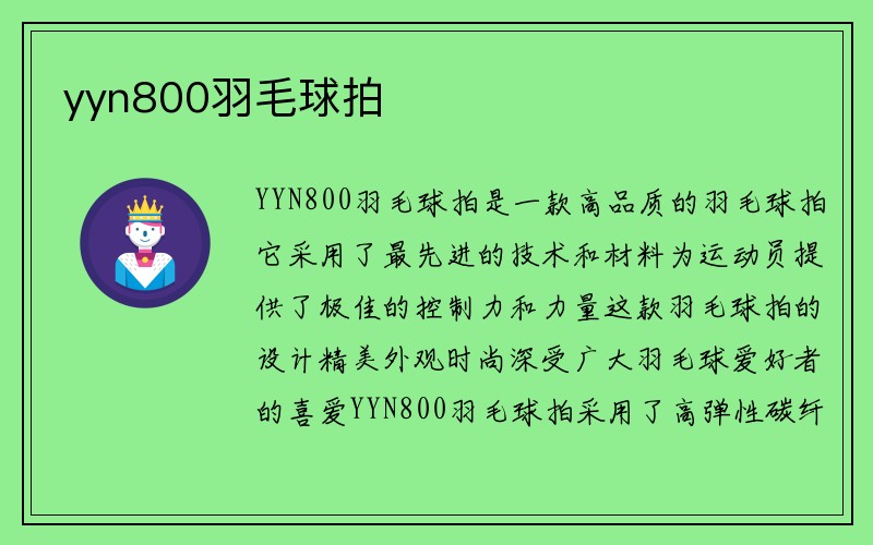 yyn800羽毛球拍