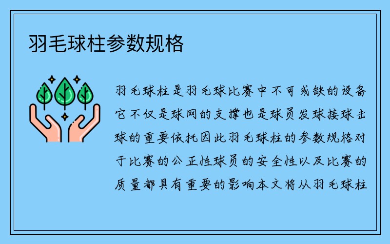 羽毛球柱参数规格